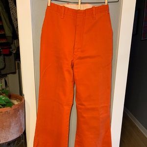 Beautiful Vintage Orange Flare Jeans